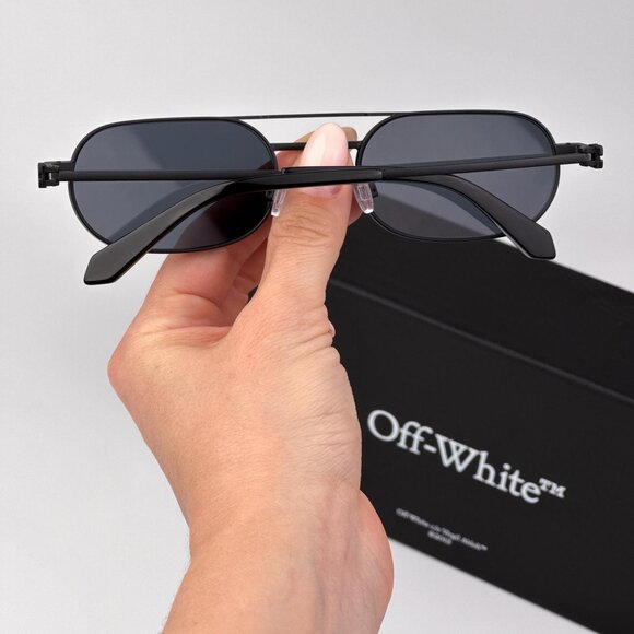 Off-White VAIDEN Men Sunglasses – Black Oval Frame | Model OERI123 1007 - Picture 2 of 12